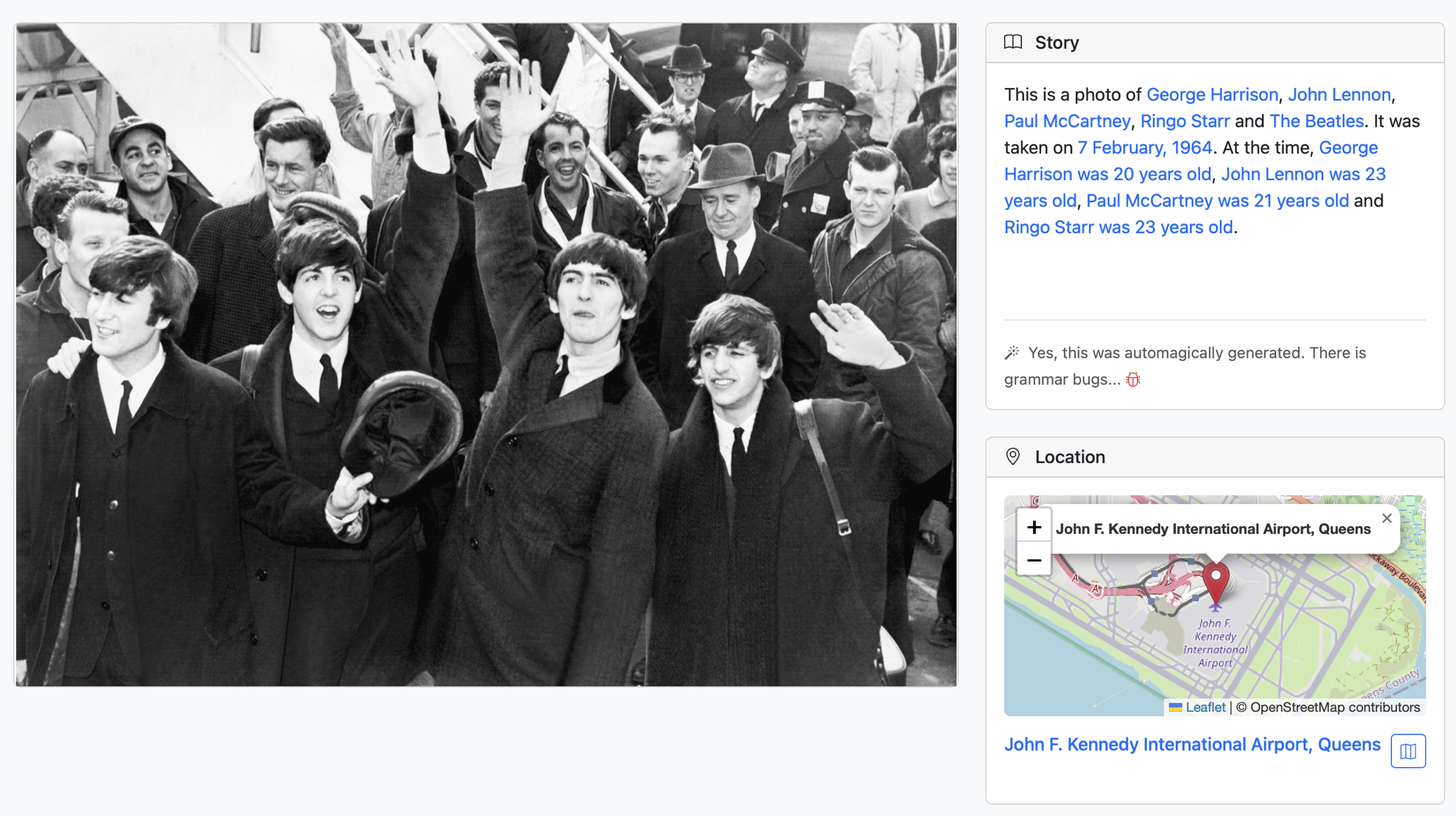 The Beatles arrive at JFK Airport